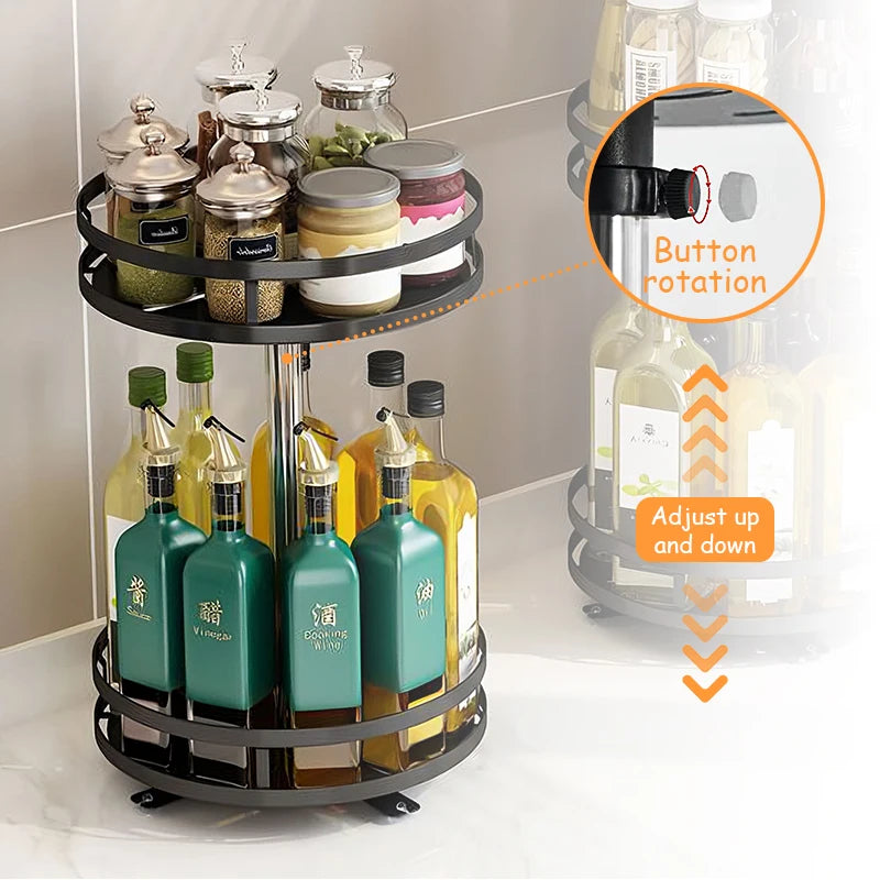 StorageGenius ™ 360°Rotation Spice Rack Organizer