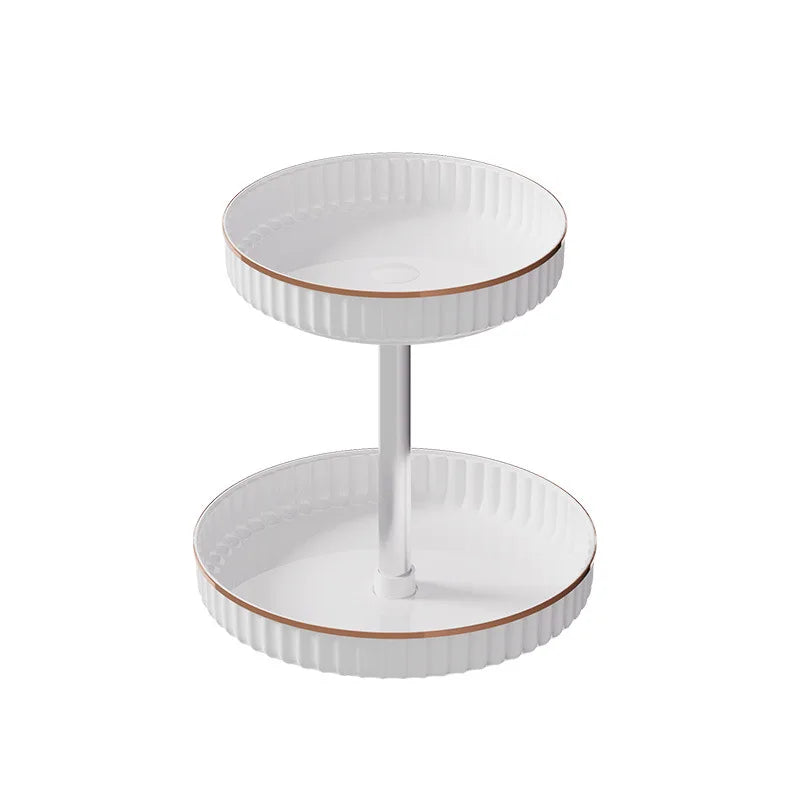 StorageGenius™ Light Luxury Style 360-degree Double layer rotatable storage rack