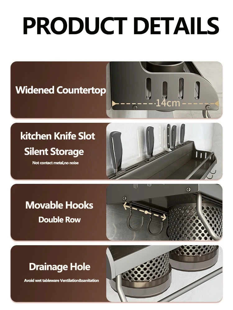 StorageGenius™ Kitchen Spice Storage Knives Holder