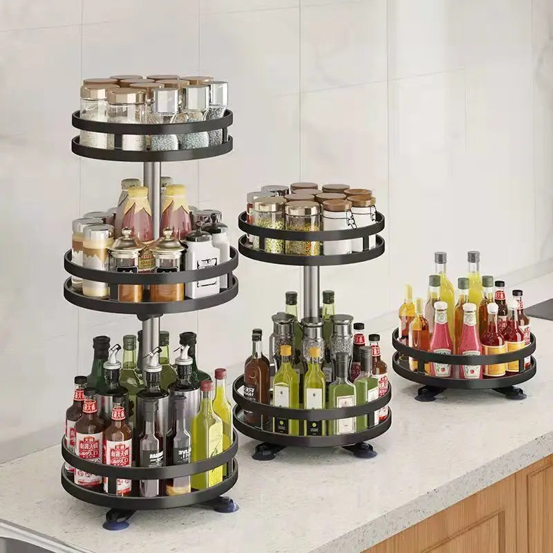 StorageGenius ™ 360°Rotation Spice Rack Organizer