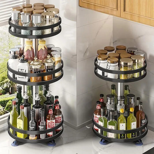 StorageGenius ™    360°Rotation Spice Rack Organizer