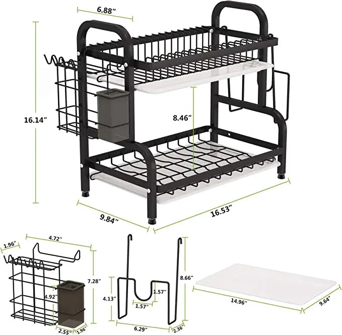 StorageGenius ™ 2-Tier Compact Kitchen Dish Rack